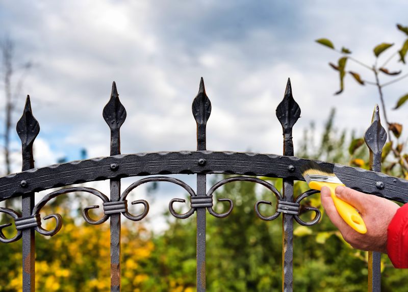 iron fence painting